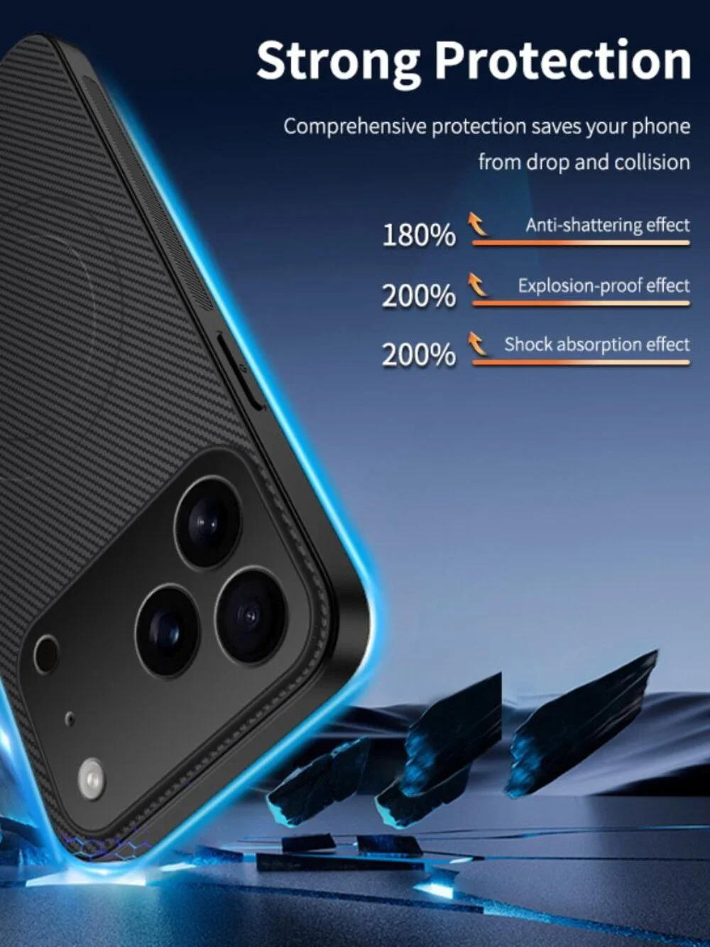 iPhone 17 Pro Max Carbon Fiber Case Magnetic Slim Bumper Hard Back Shockproof - Picture 2 of 6